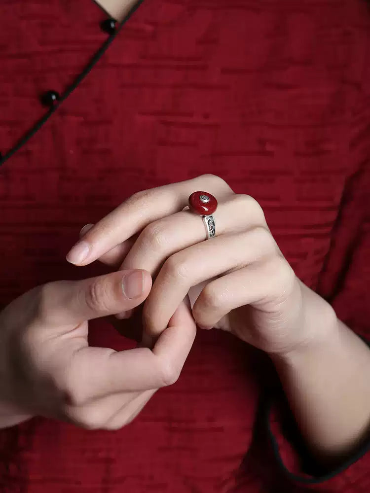 Cinnabar Ring--Increase Luck