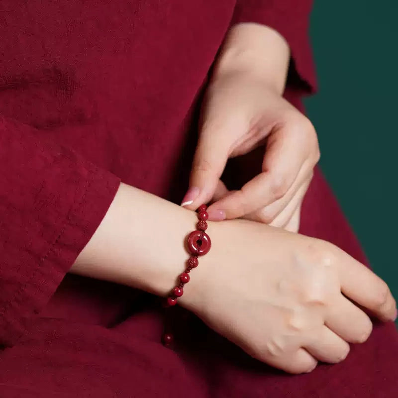 Cinnabar bracelet--wishing elders health and longevity