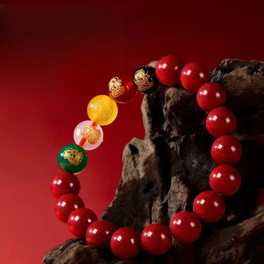 Cinnabar bracelet--increase luck