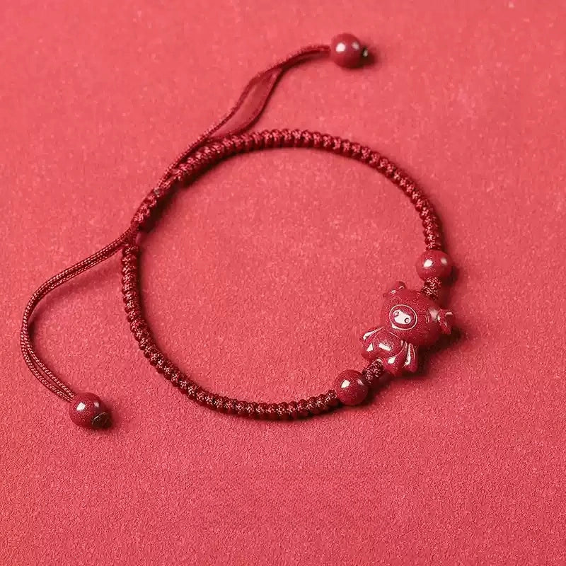 Cinnabar bracelet--increase luck