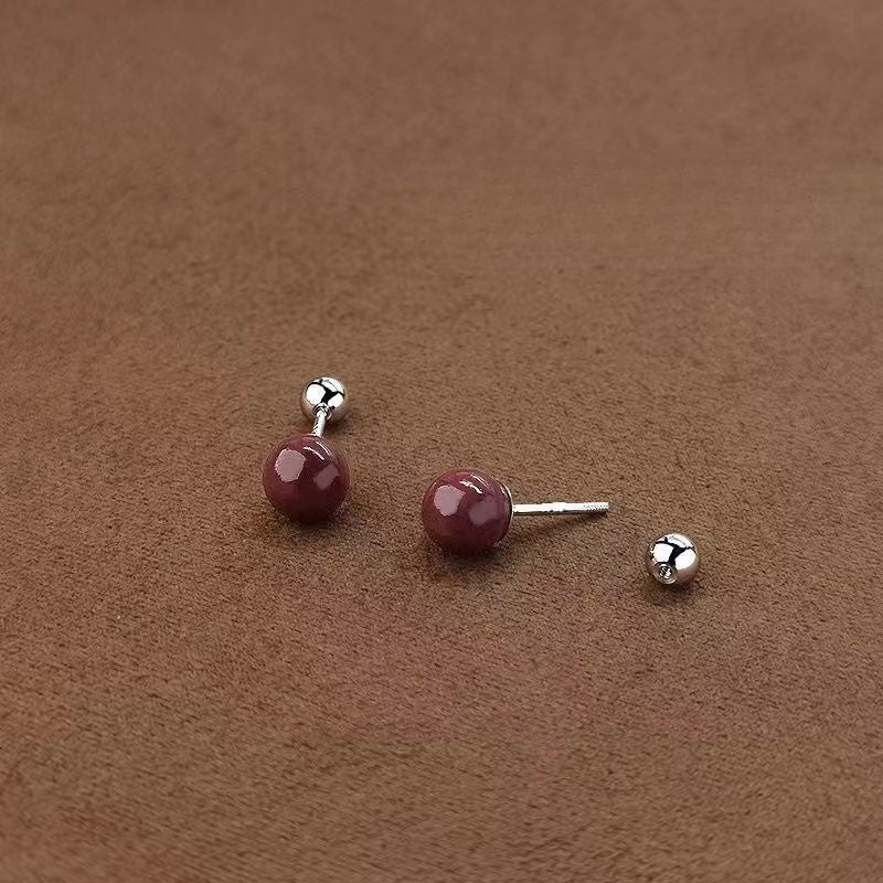 Cinnabar earrings--bless yourself and your friends with health and longevity