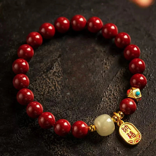 Cinnabar Bracelet--Birth Month Blessing