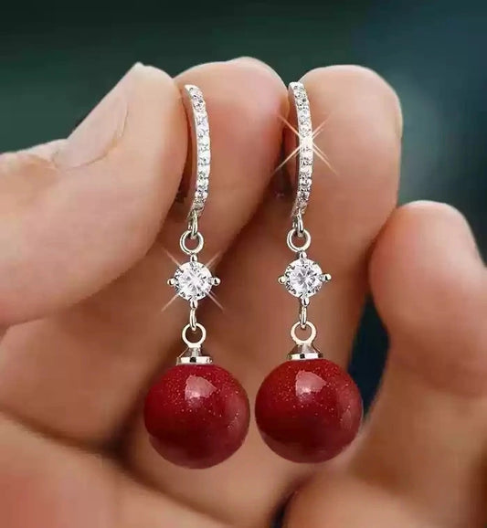 Cinnabar earrings - Get Wealth