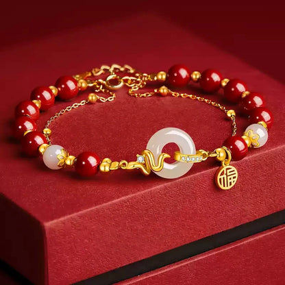 Cinnabar Bracelet--Bless yourself and your friends with health and longevity