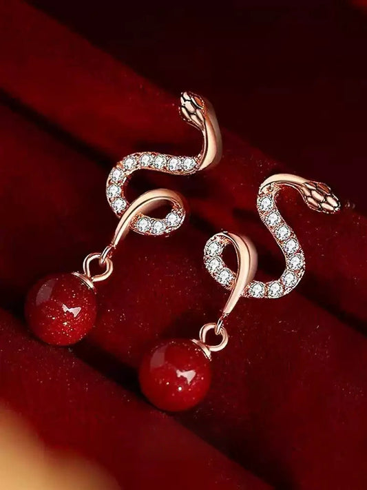 Cinnabar earrings - remove bad luck