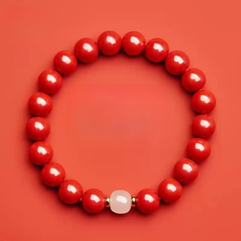 Cinnabar bracelet--increase luck