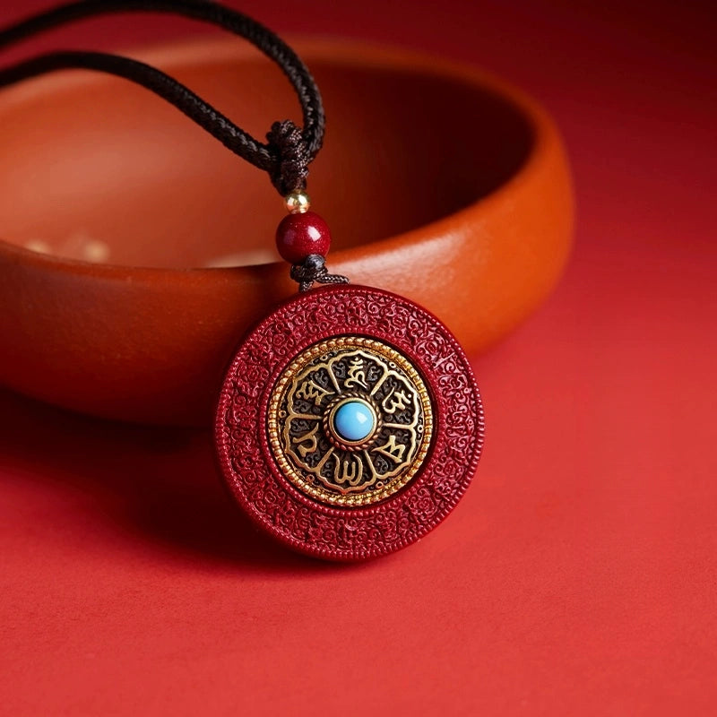 Cinnabar necklace--Buddhist mascot