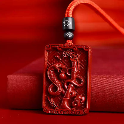 Limited cinnabar zodiac pendant