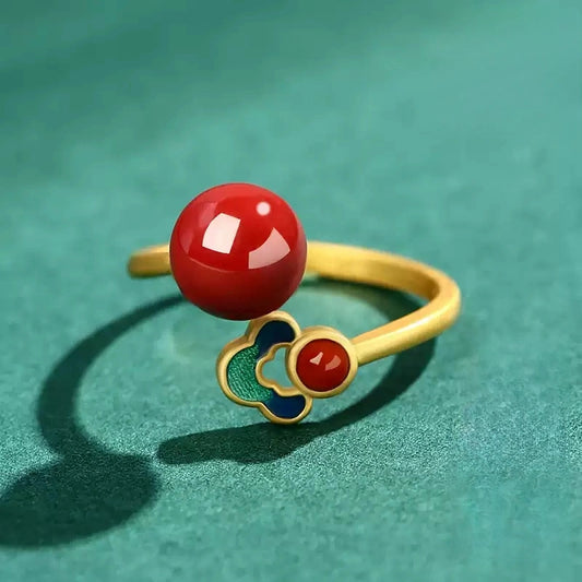 Cinnabar Ring--Buddhist Mascot
