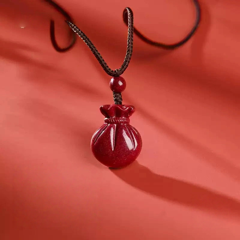 Cinnabar necklace--birth month blessing