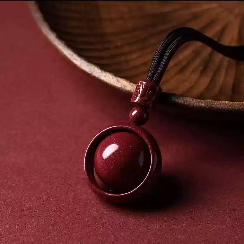 Cinnabar necklace--birth month blessing