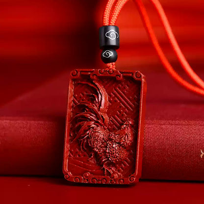 Limited cinnabar zodiac pendant