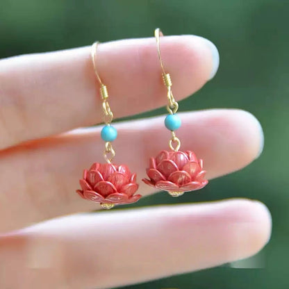 Cinnabar earrings - remove bad luck