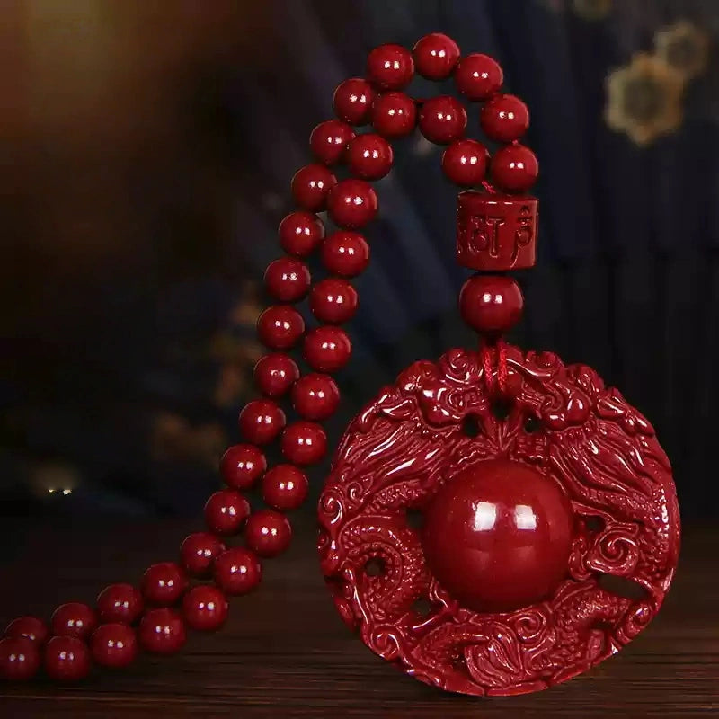 Cinnabar necklace--bless yourself and your friends with health and longevity