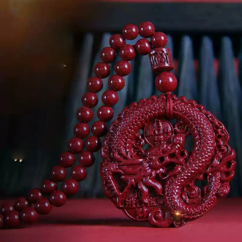 Cinnabar necklace--bless yourself and your friends with health and longevity