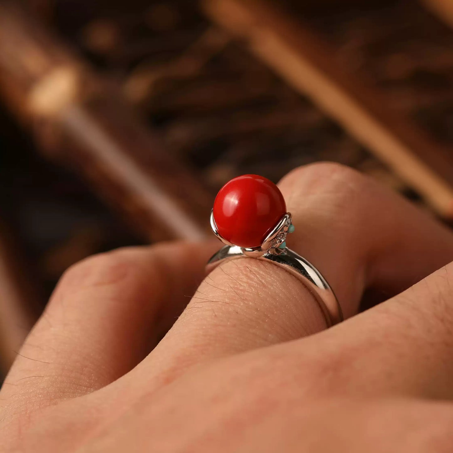 Cinnabar Ring--Increase Luck