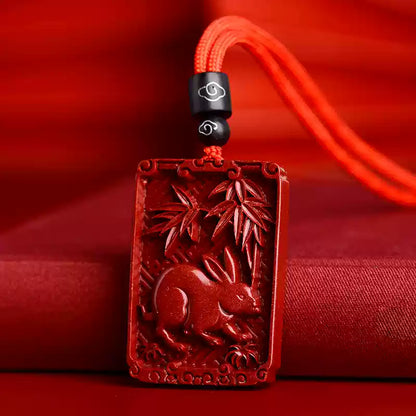 Limited cinnabar zodiac pendant