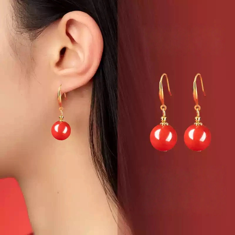 Cinnabar earrings - Get Wealth