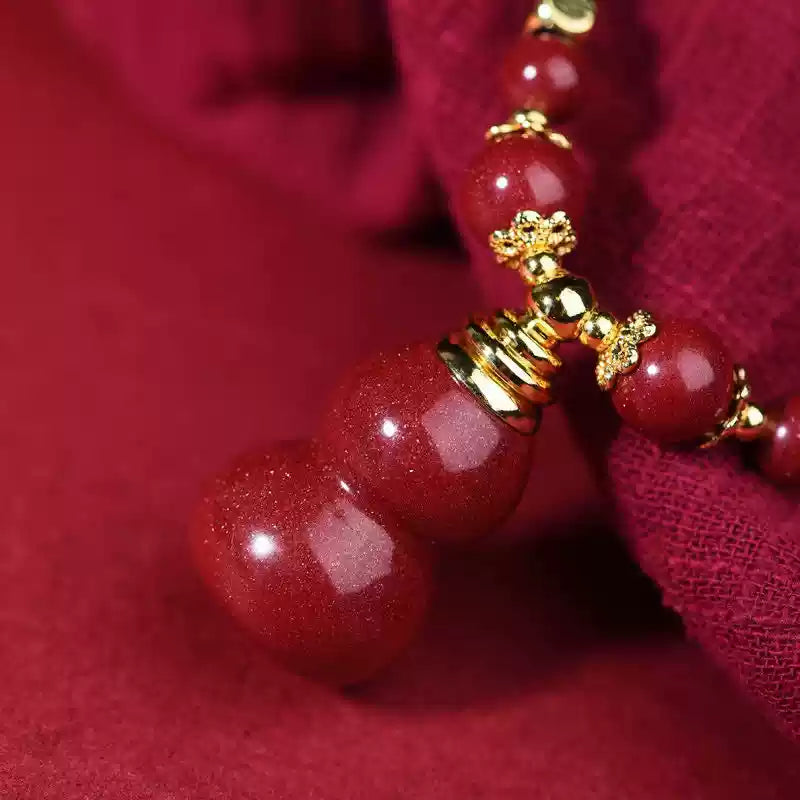 Cinnabar necklace--Buddhist mascot