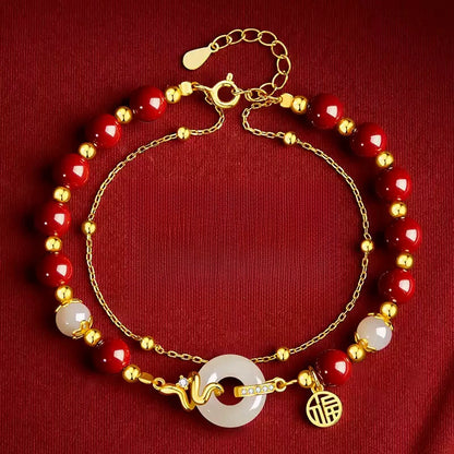 Cinnabar Bracelet--Bless yourself and your friends with health and longevity