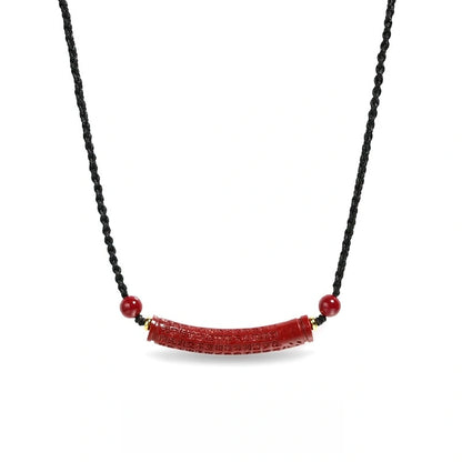 Cinnabar necklace--bless yourself and your friends with health and longevity