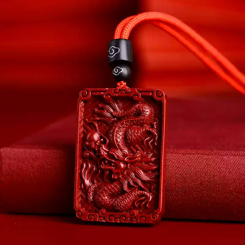 Limited cinnabar zodiac pendant