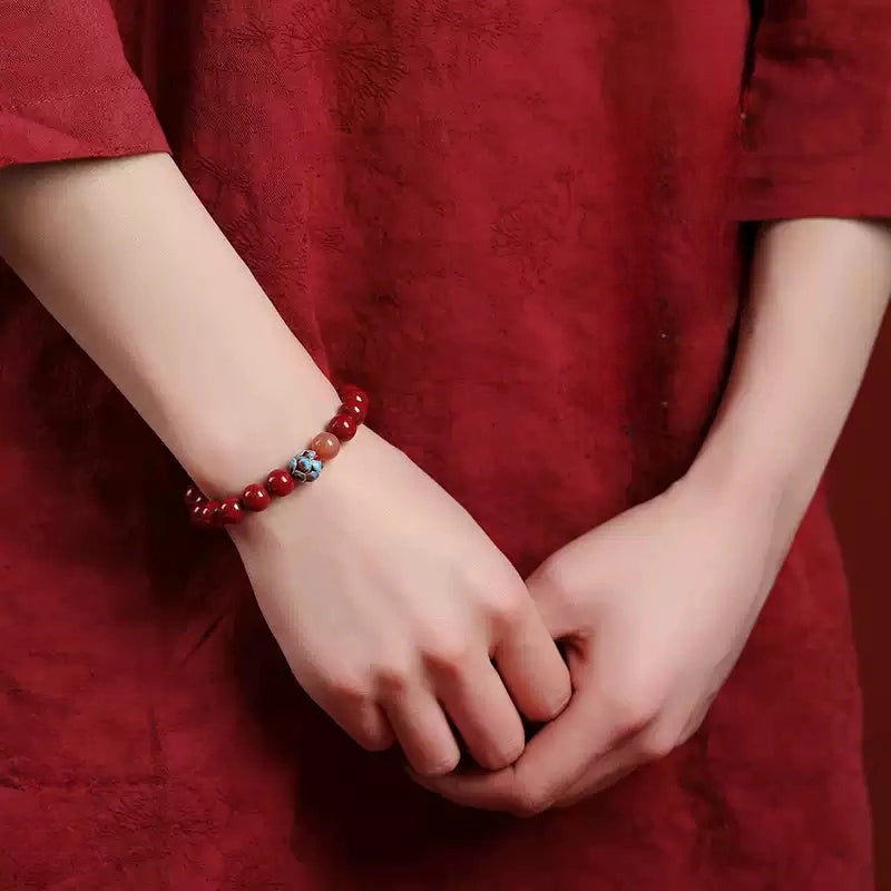 Cinnabar bracelet--wishing elders health and longevity