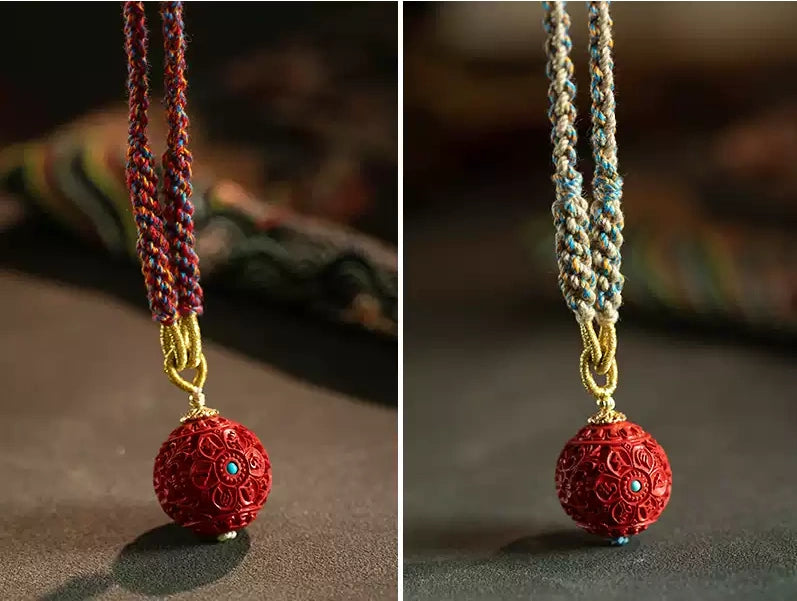 Cinnabar necklace - remove bad luck