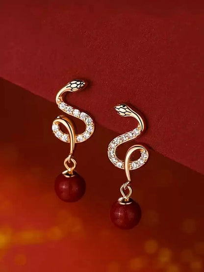Cinnabar earrings - remove bad luck