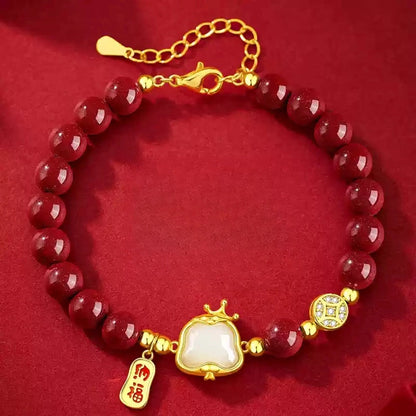 Cinnabar Bracelet--Bless yourself and your friends with health and longevity