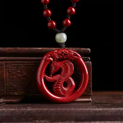 Limited cinnabar zodiac necklace