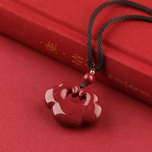 Cinnabar necklace--birth month blessing