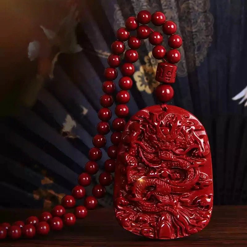 Cinnabar necklace--bless yourself and your friends with health and longevity