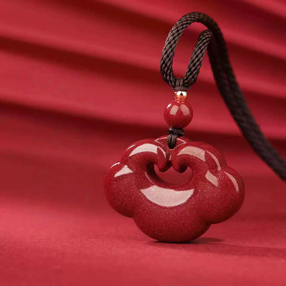 Cinnabar necklace--birth month blessing