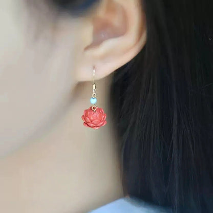 Cinnabar earrings - remove bad luck