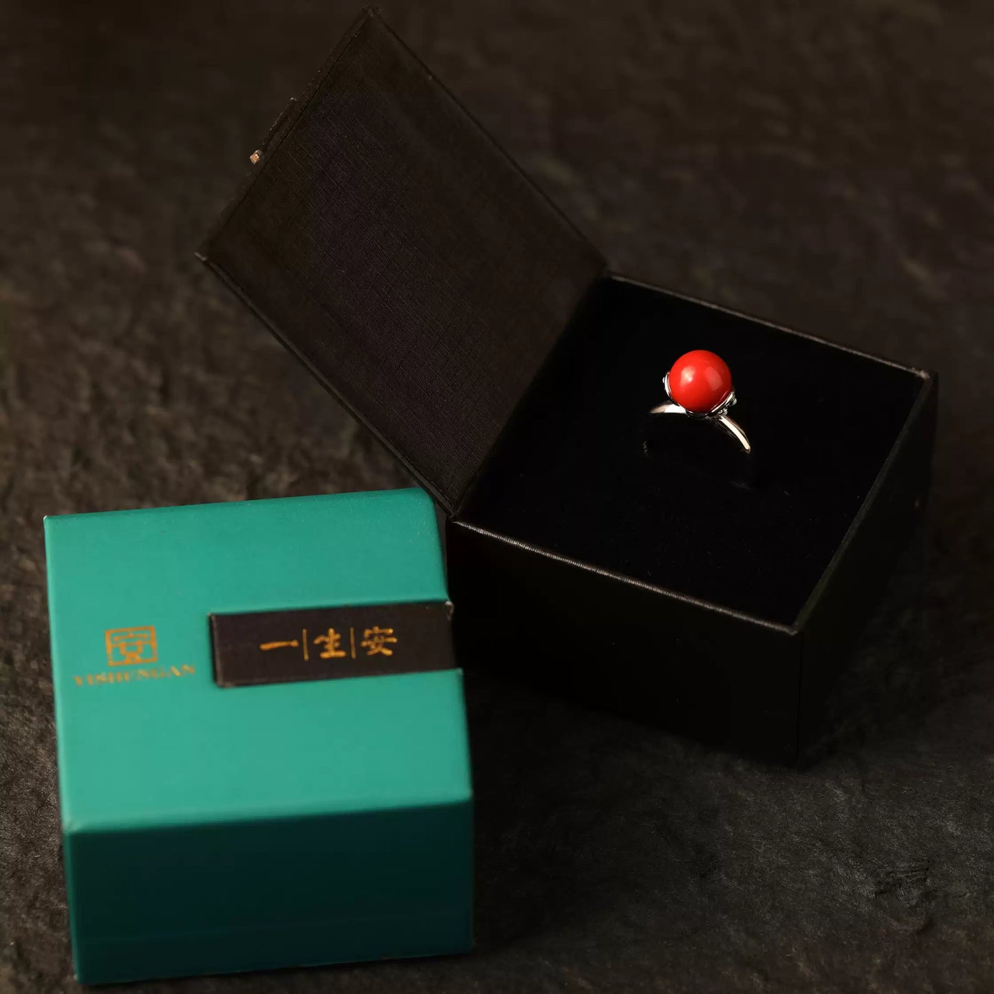 Cinnabar Ring--Increase Luck