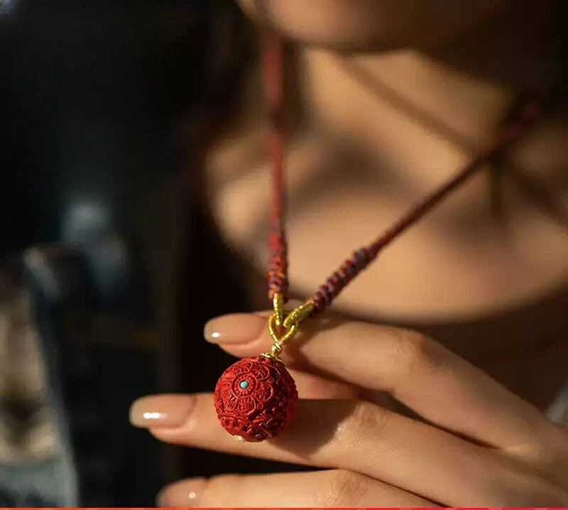 Cinnabar necklace - remove bad luck